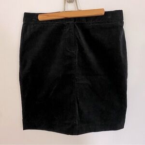 J. Jill Black Velvet Mini Pencil Skirt